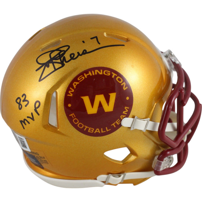 Joe Theismann Signed Washington Football Team Flash Mini Insc. – Beckett Authenticated-Powers Sports Memorabilia