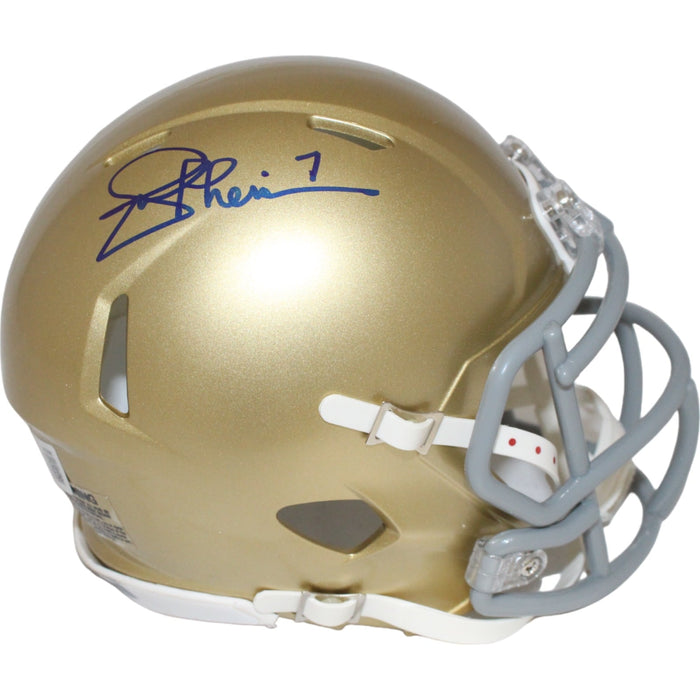 Joe Theismann Signed Notre Dame Fighting Irish Mini Helmet – Beckett Authenticated-Powers Sports Memorabilia