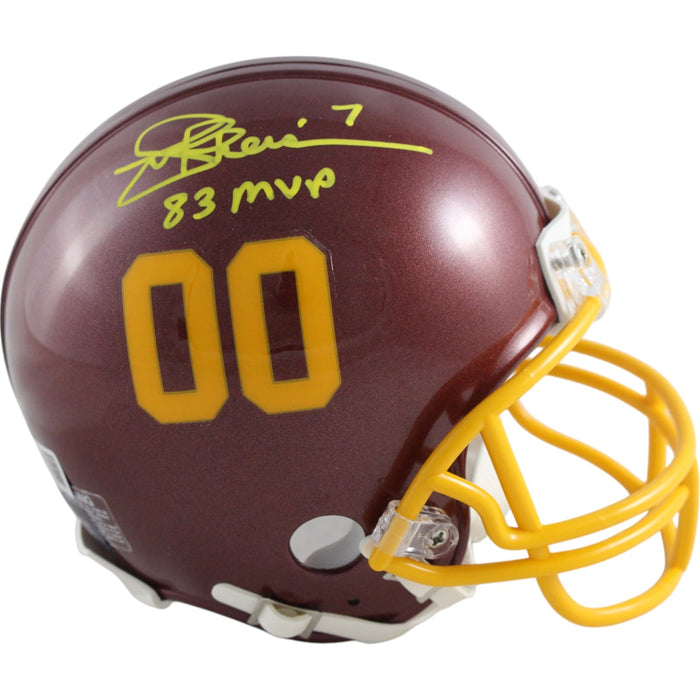 Joe Theismann Signed Washington Football Team Mini Helmet Insc – Beckett Authenticated-Powers Sports Memorabilia