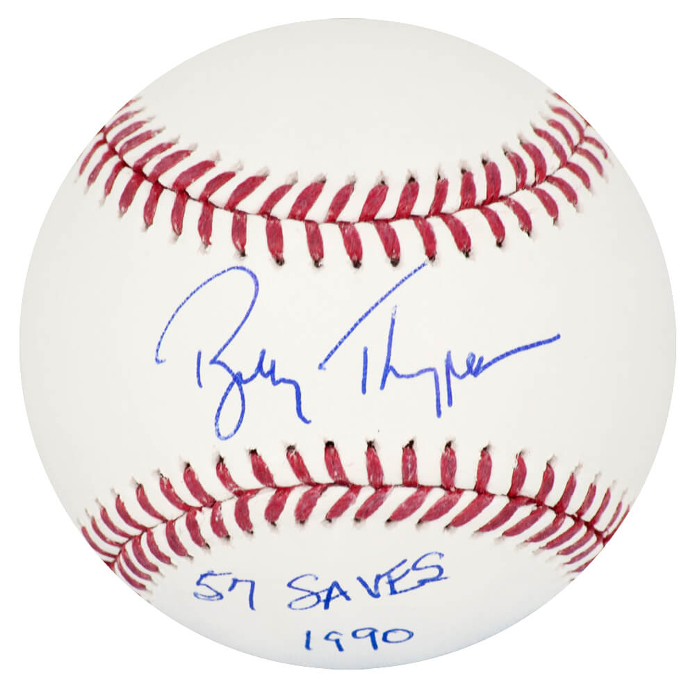 Bobby Thigpen Autographed Rawlings Official MLB Baseball with 57 Saves 1990-Powers Sports Memorabilia