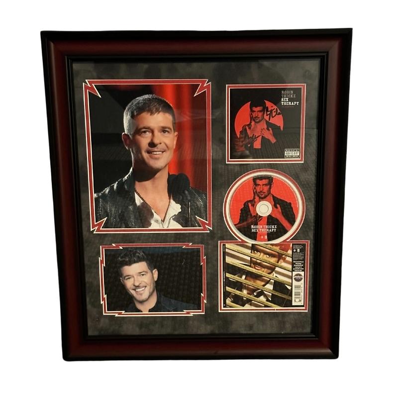 Robin Thicke Signed and Framed 2009 Sex Therapy: The Session CD Collage-Powers Sports Memorabilia