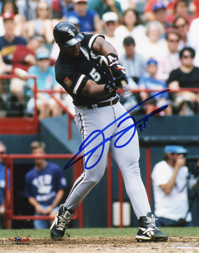 Frank Thomas Autographed Chicago White Sox Action 8x10 Photo-Powers Sports Memorabilia