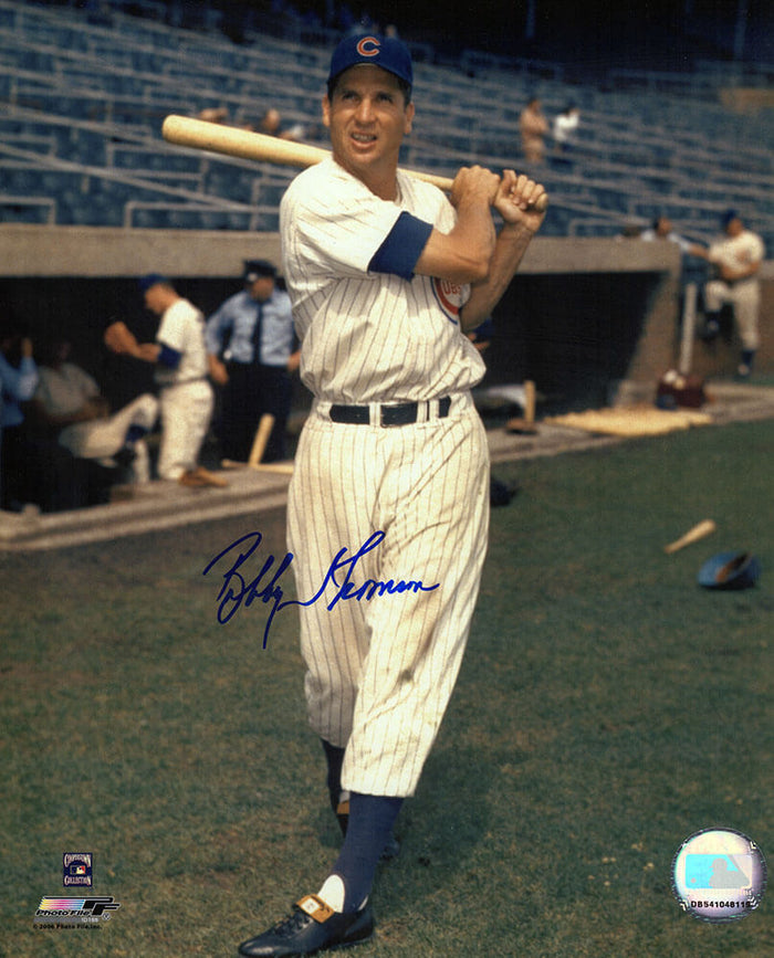Bobby Thomson Autographed Chicago Cubs Swinging Pose 8x10 Photo-Powers Sports Memorabilia