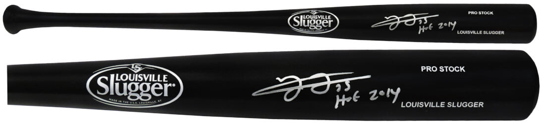 Frank Thomas Autographed Louisville Slugger Pro Stock Black Baseball Bat with HOF 2014-Powers Sports Memorabilia