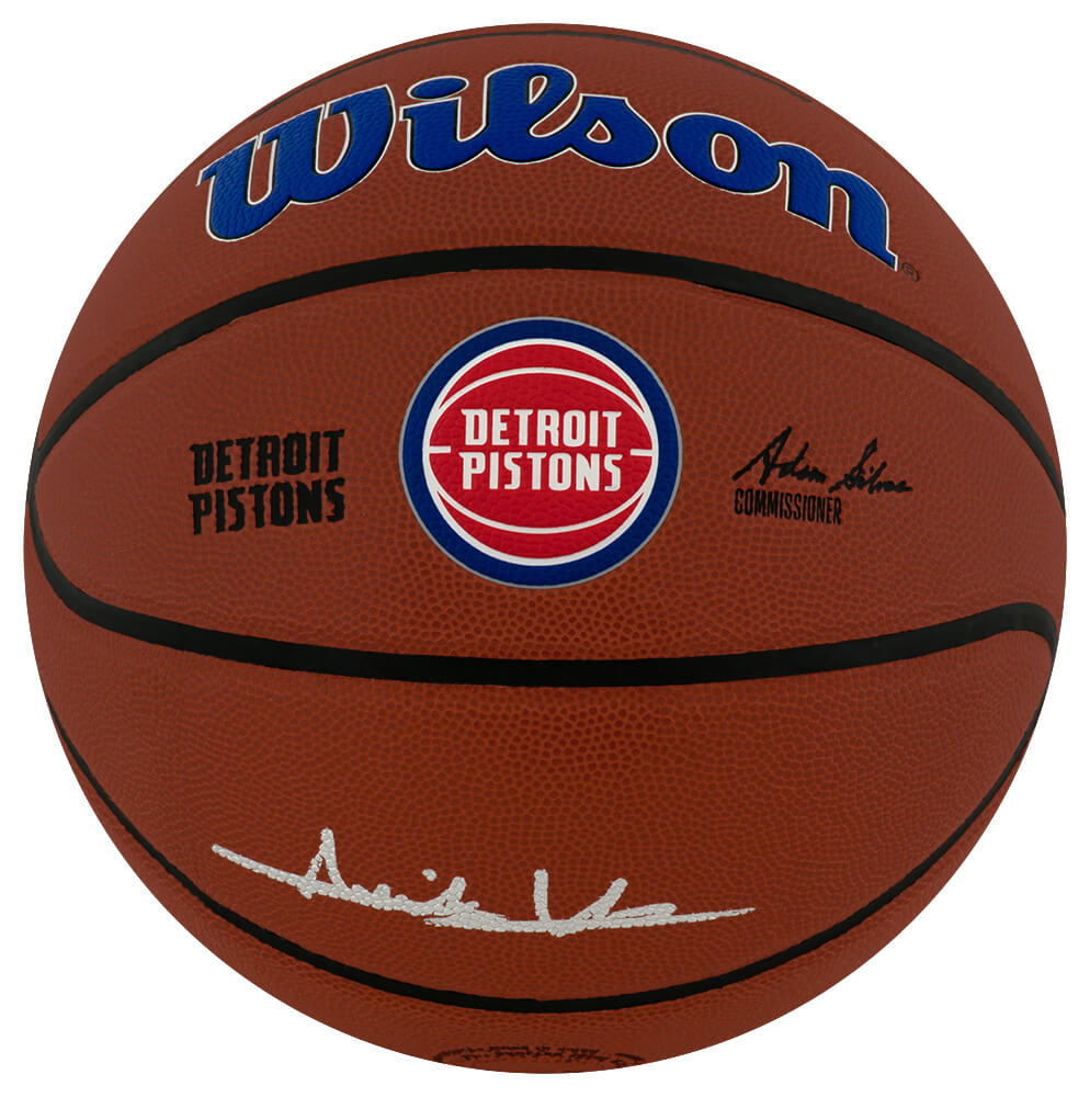 Isiah Thomas Autographed Detroit Pistons Logo Wilson Alliance NBA Basketball-Powers Sports Memorabilia