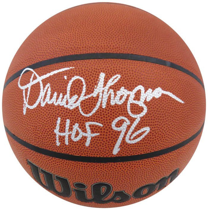 David Thompson Autographed Wilson Indoor/Outdoor NBA Basketball with HOF'96-Powers Sports Memorabilia