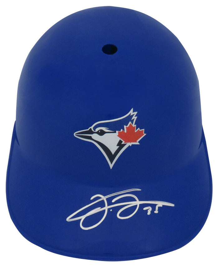 Frank Thomas Autographed Toronto Blue Jays Replica Souvenir Batting Helmet-Powers Sports Memorabilia