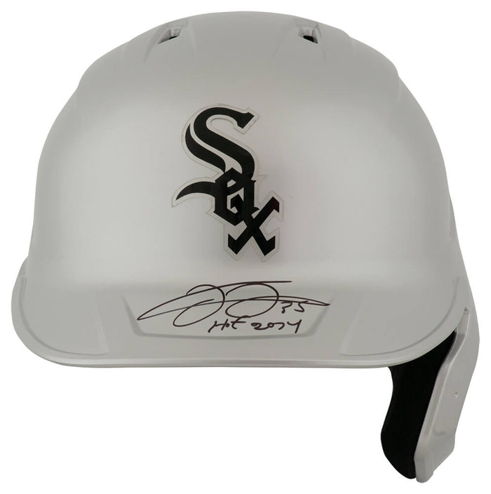 Frank Thomas Autographed White Sox Chrome Rawlings Full Size Replica Baseball Batting Helmet with HOF 2014-Powers Sports Memorabilia