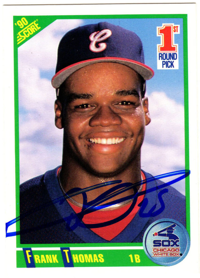 Frank Thomas Autographed White Sox 1990 Score Rookie Card #663-Powers Sports Memorabilia