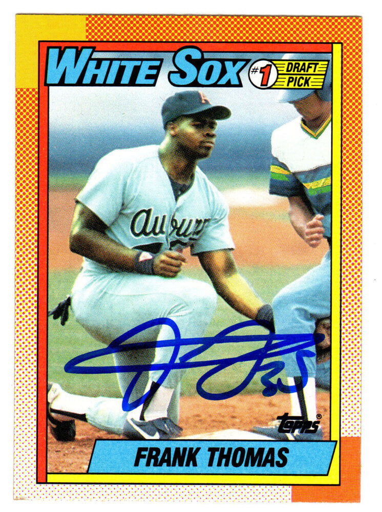 Frank Thomas Autographed White Sox 1990 Topps Rookie Card #414-Powers Sports Memorabilia
