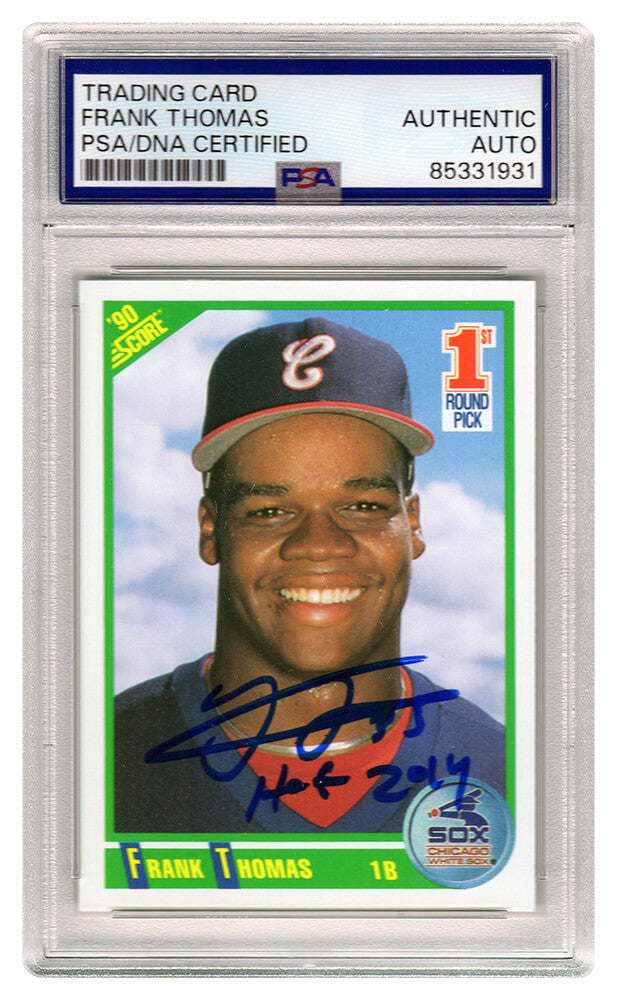 Frank Thomas Chicago White Sox Autographed 1990 Score Rookie Baseball Card-Powers Sports Memorabilia