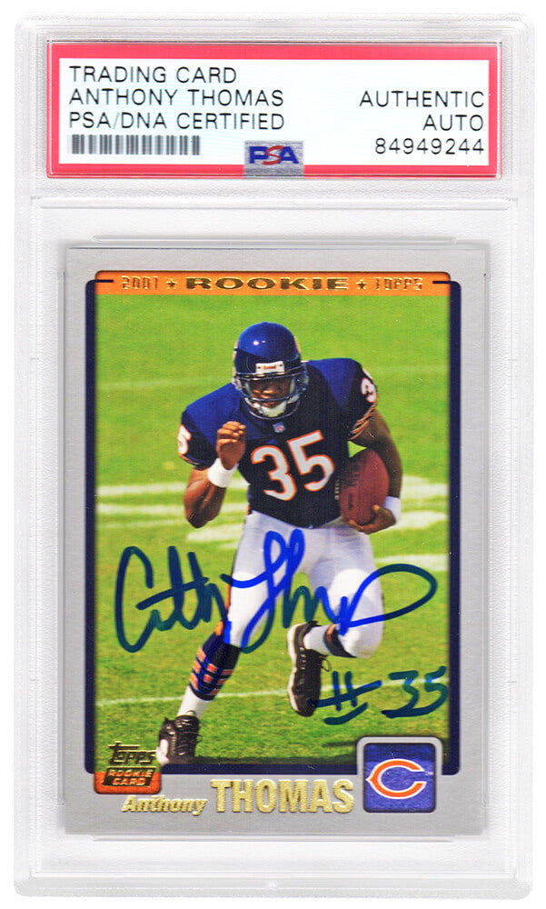 Anthony Thomas Chicago Bears Autographed 2001 Topps Rookie Football Card