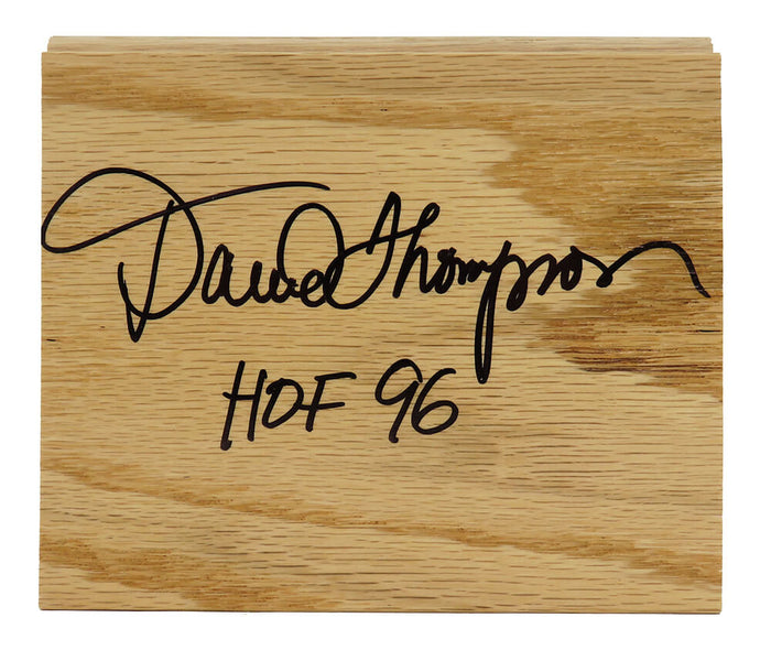 David Thompson Autographed 5x6 Floor Piece with HOF'96-Powers Sports Memorabilia