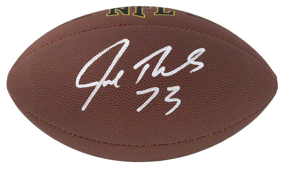 Joe Thomas Autographed Wilson Super Grip Full Size NFL Football-Powers Sports Memorabilia
