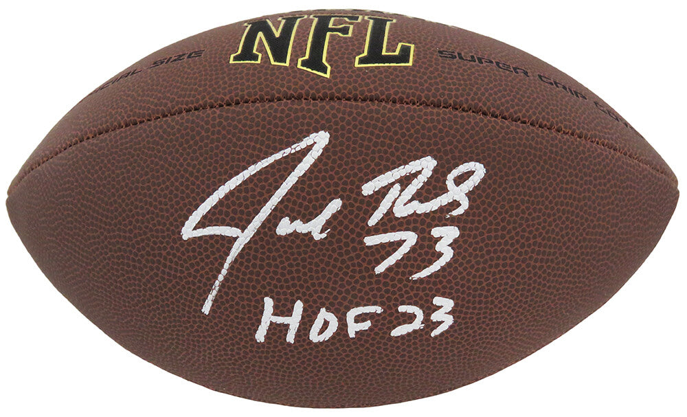 Joe Thomas Autographed Wilson Super Grip Full Size NFL Football with HOF'23-Powers Sports Memorabilia