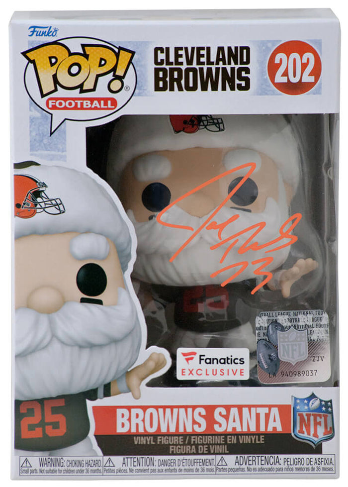 Joe Thomas Autographed Cleveland Browns 'Santa' Funko Pop Doll #202-Powers Sports Memorabilia