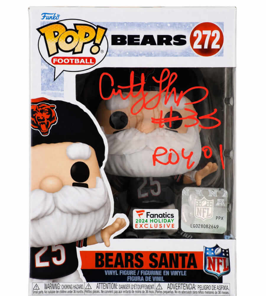 Anthony Thomas Autographed Chicago Bears SANTA Funko Pop Doll #272 with ROY'01-Powers Sports Memorabilia
