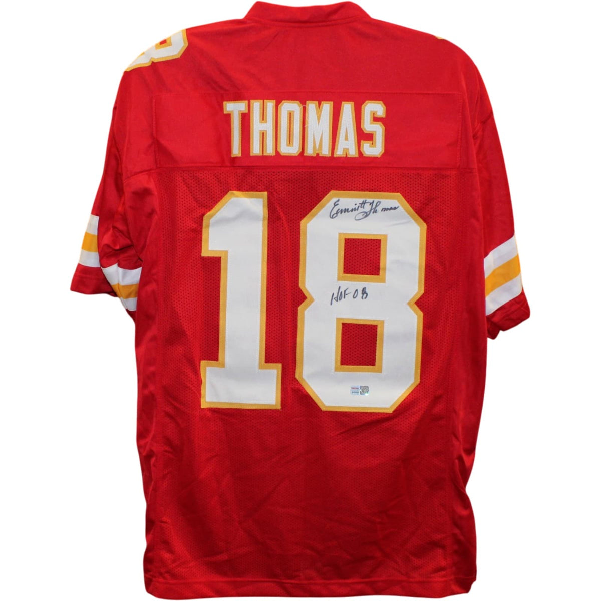 Emmitt Thomas Kansas City Chiefs Signed Jersey - Pro Style Red Size XL HOF 08 TRI-Powers Sports Memorabilia