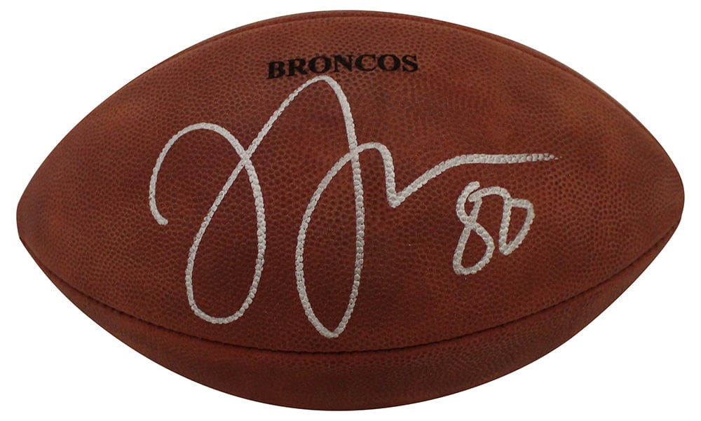 Julius Thomas Denver Broncos Team Issued Signed Official Football BAS-Powers Sports Memorabilia