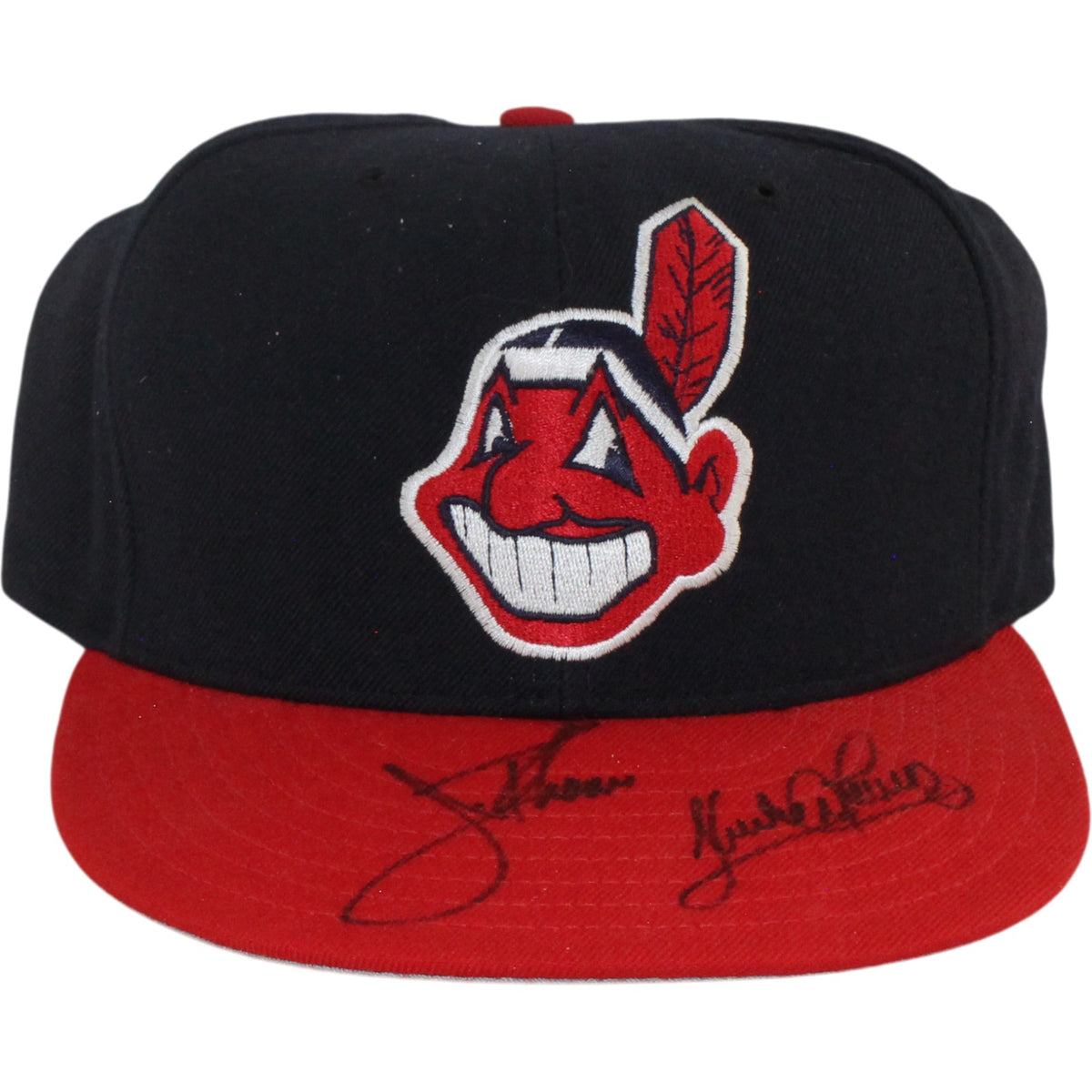 Jim Thome Sandy Alomar Cleveland Indians Signed Mini Helmet - 7 3/8 Hat Beckett Beckett-Powers Sports Memorabilia