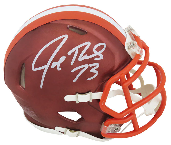 Joe Thomas Autographed Cleveland Browns FLASH Riddell Speed Mini Helmet-Powers Sports Memorabilia