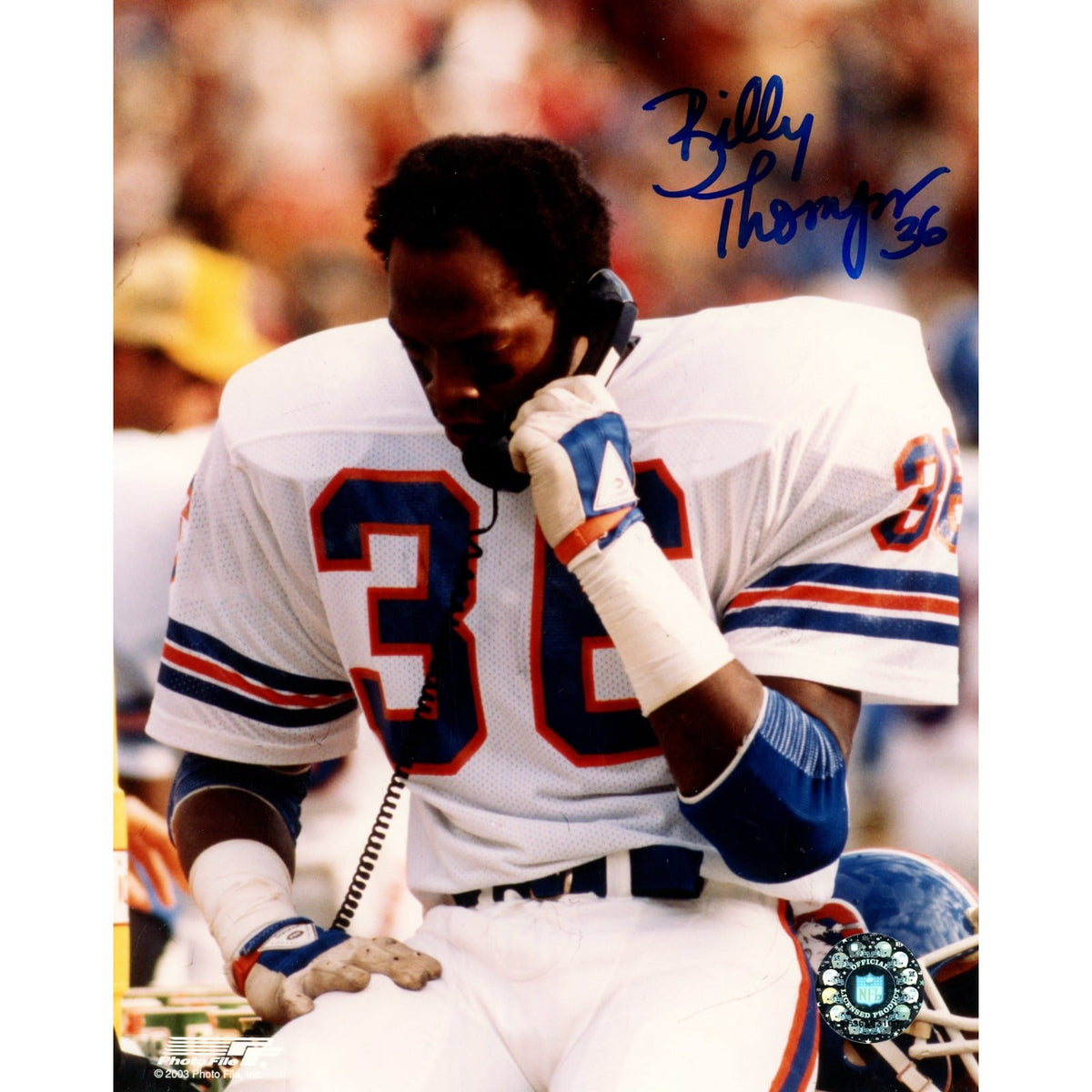 Billy Thompson Signed Denver Broncos 8x10 Photo DEN-Powers Sports Memorabilia