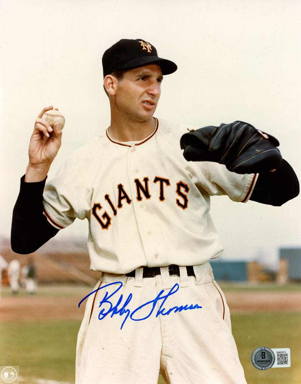 Bobby Thomson New York Giants Signed 8x10 Photo - Beckett Beckett-Powers Sports Memorabilia