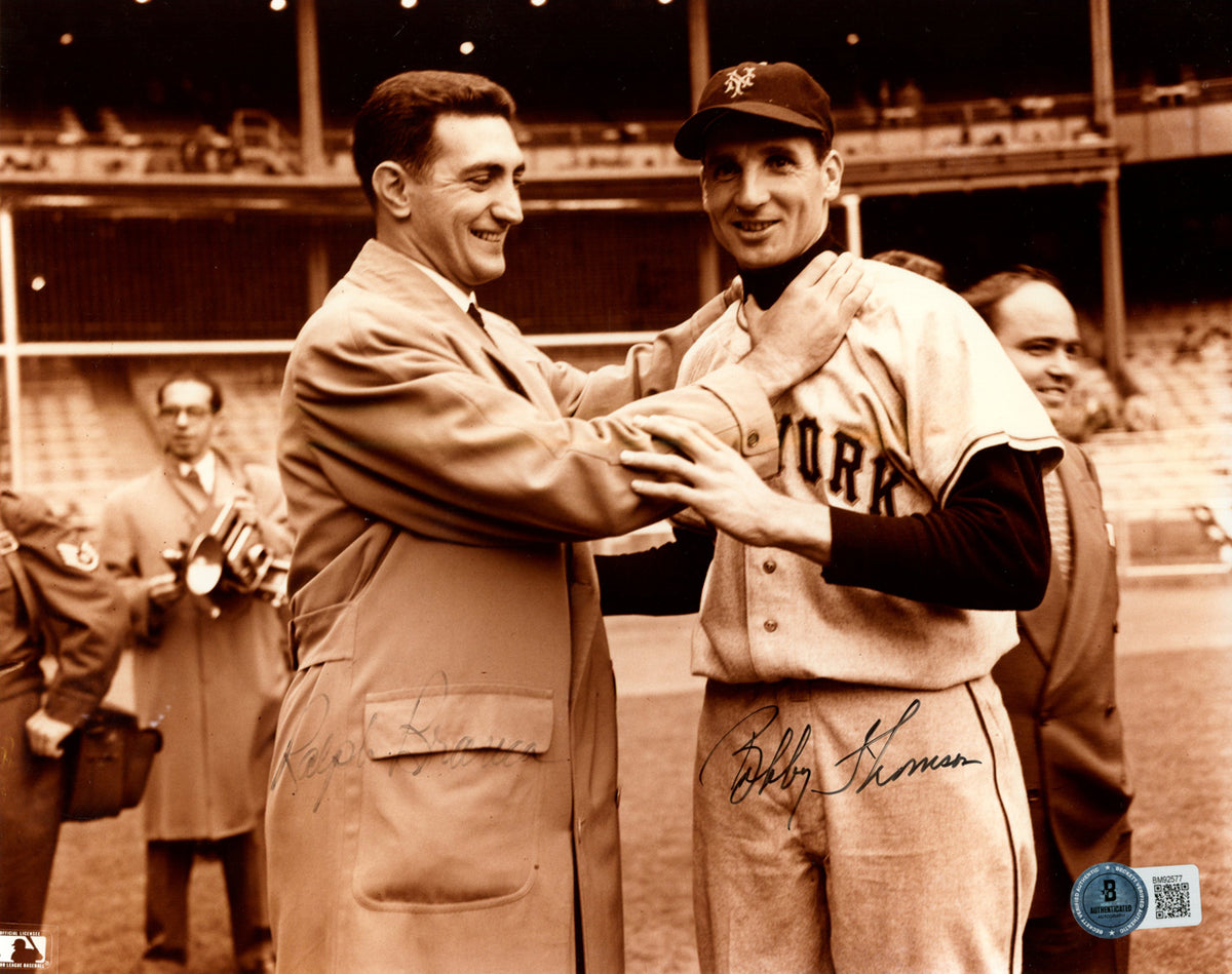 Bobby Thomson & Ralph Branca 0 Signed 8x10 Photo - 8x1 As Is Beckett Beckett-Powers Sports Memorabilia