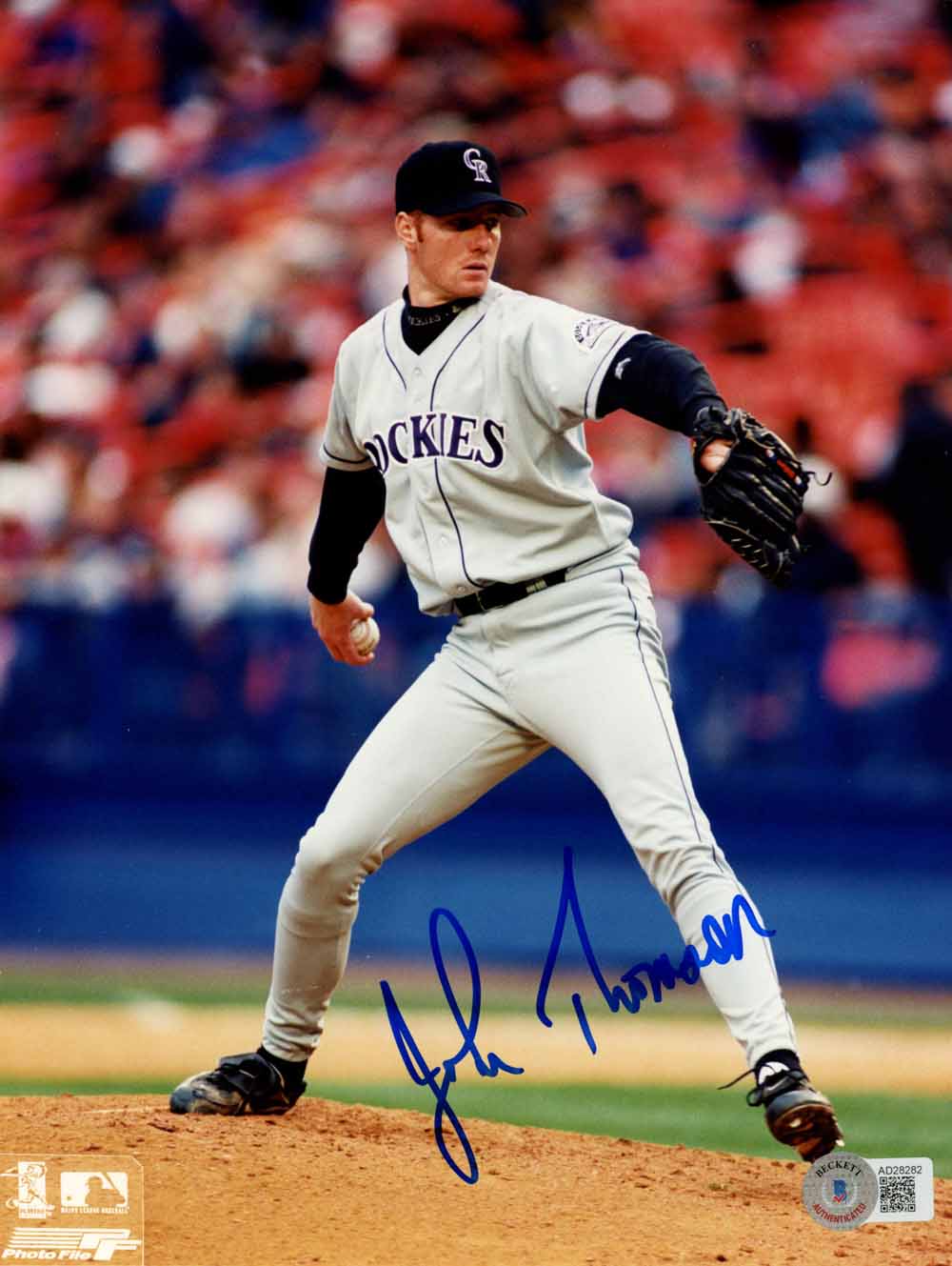 John Thomson Colorado Rockies Signed 8x10 Photo - Beckett Beckett - 50549-Powers Sports Memorabilia