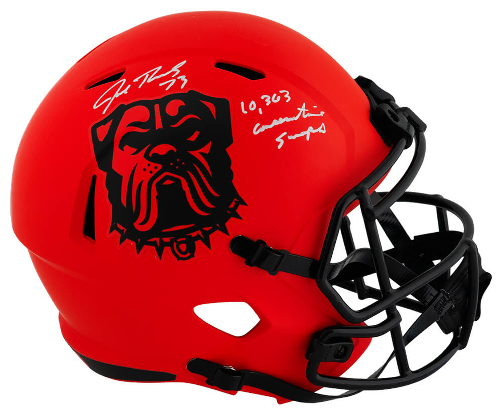 Joe Thomas Autographed Cleveland Browns RAVE Riddell Full Size Speed Replica Helmet with 10,363 Consecutive Snaps-Powers Sports Memorabilia