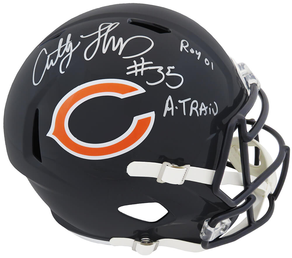 Anthony Thomas Chicago Bears Autographed Full Size Riddell Replica Helmet-Powers Sports Memorabilia