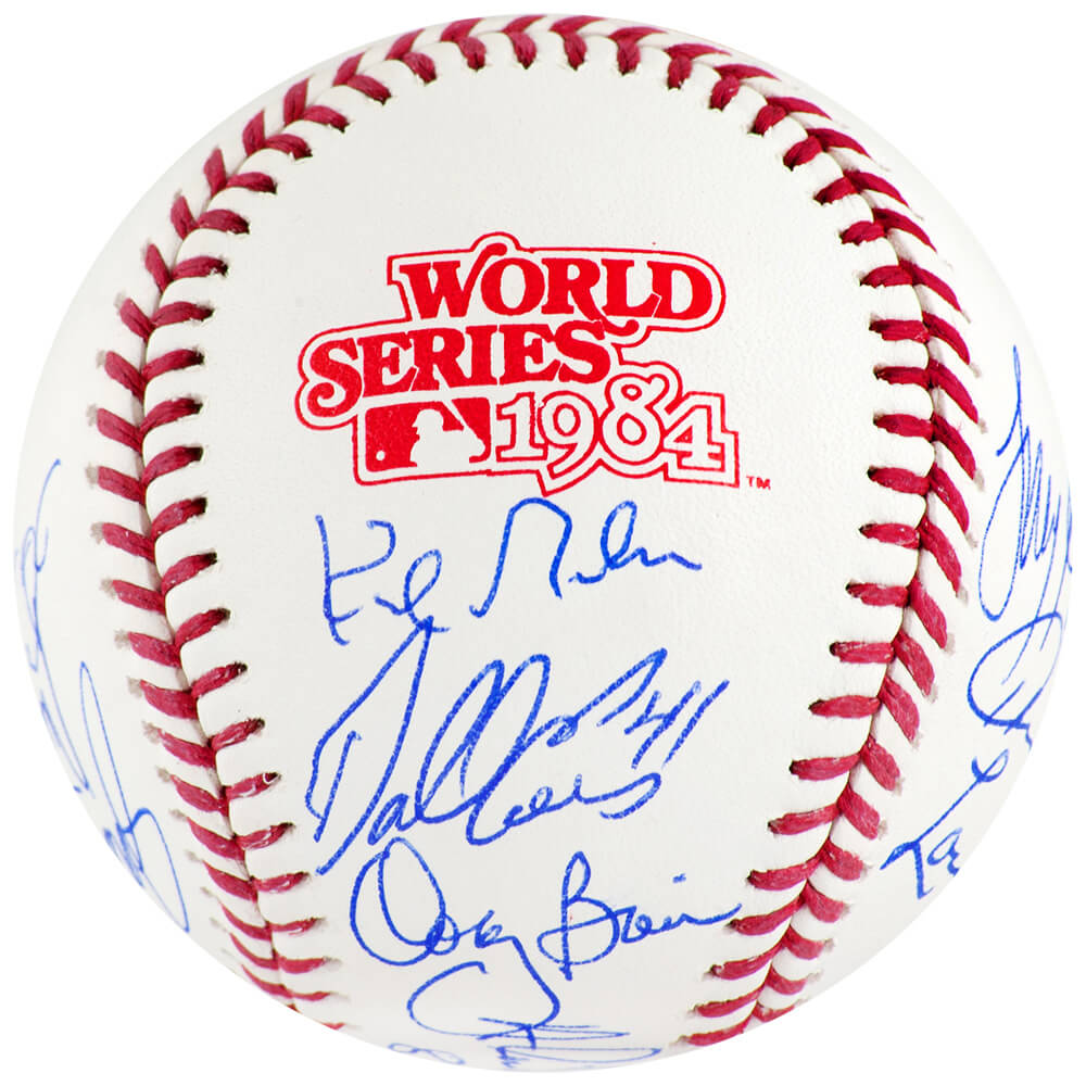 1984 Detroit Tigers Team Autographed Rawlings 1984 World Series Baseball (13 Sigs)-Powers Sports Memorabilia