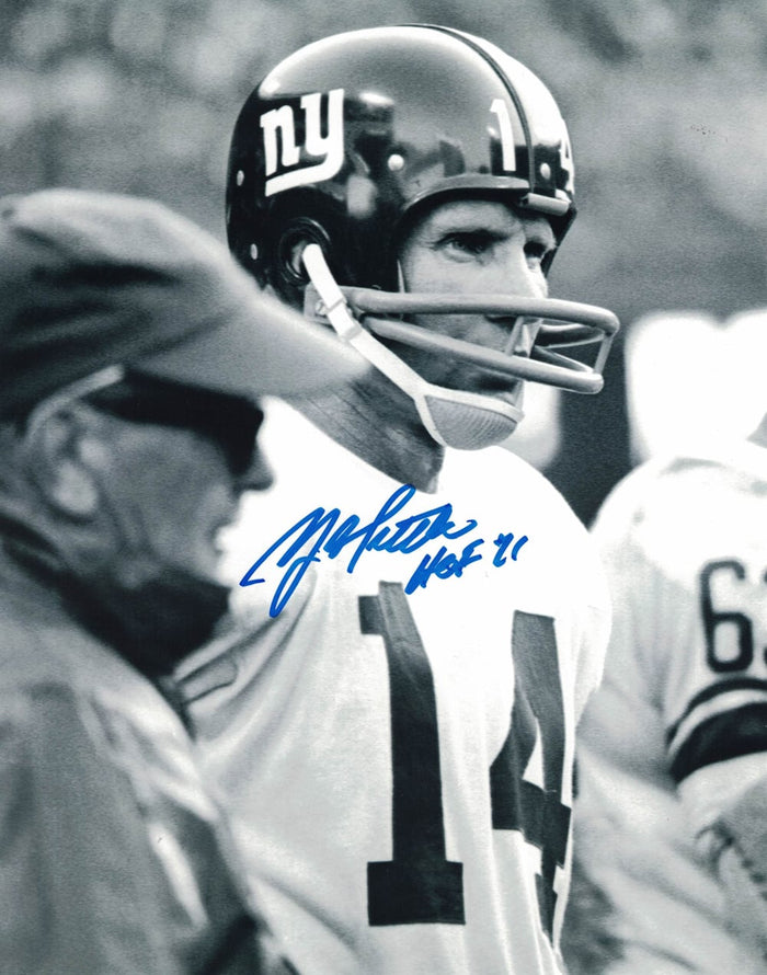 YA Tittle Signed New York Giants 8x10 Photo HOF-Powers Sports Memorabilia