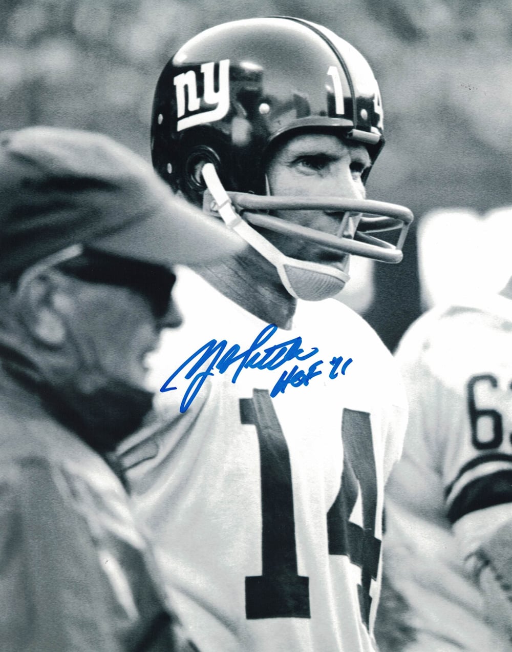 YA Tittle Signed New York Giants 8x10 Photo HOF-Powers Sports Memorabilia