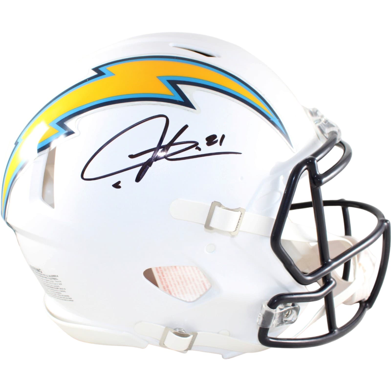 LaDainian Tomlinson San Diego Chargers Signed Full Size Helmet - Pro 07 TB Beckett WIT Beckett-Powers Sports Memorabilia
