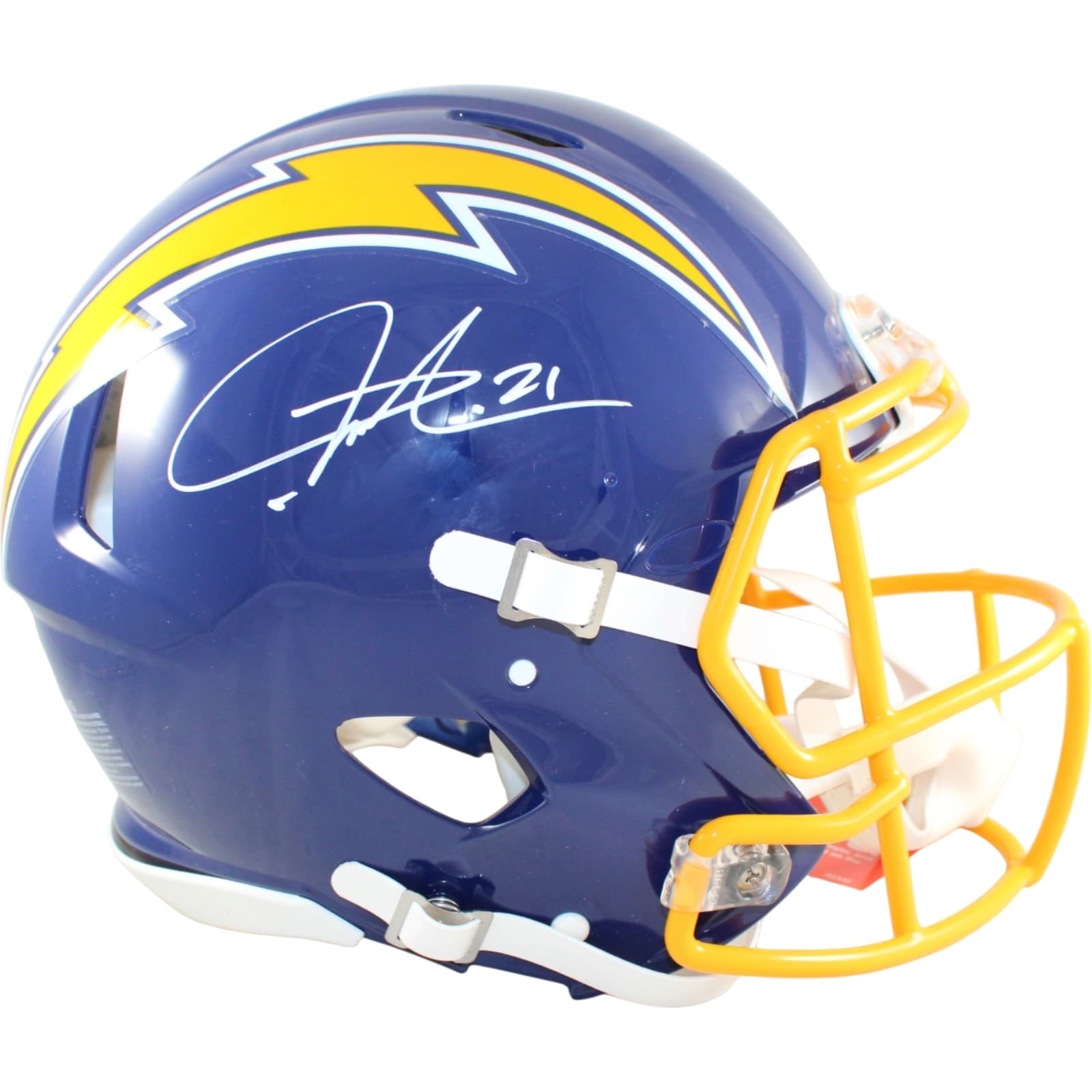LaDainian Tomlinson San Diego Chargers Signed Full Size Helmet - Pro 74 TB Beckett WIT Beckett-Powers Sports Memorabilia