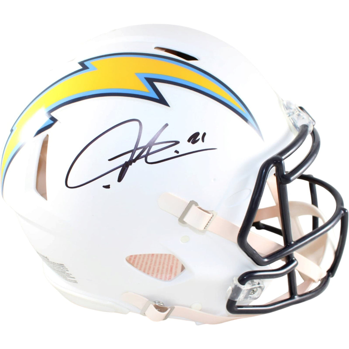 LaDainian Tomlinson Los Angeles Chargers Signed Full Size Helmet - San Diego Chargers Proline Beckett WIT Beckett-Powers Sports Memorabilia