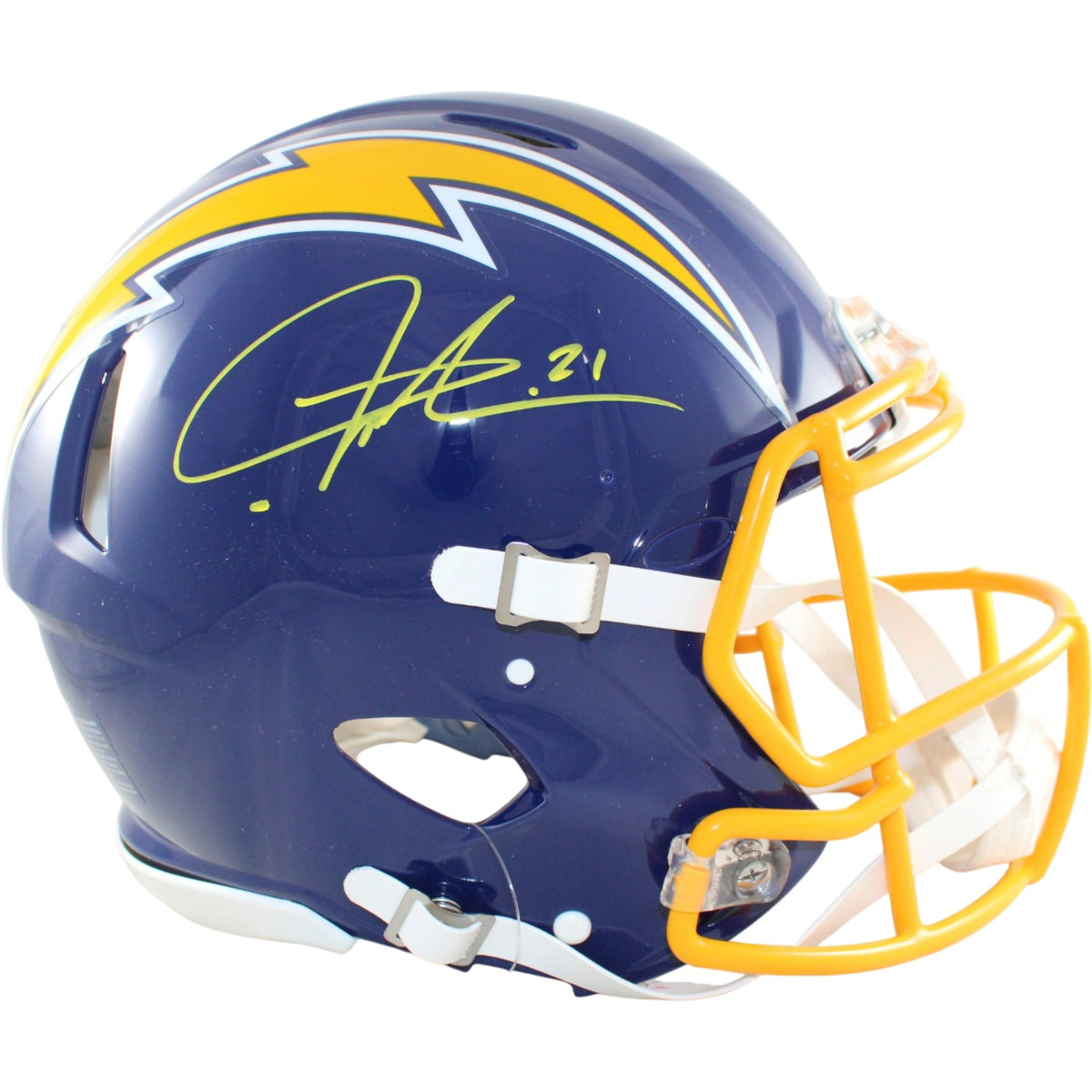 LaDainian Tomlinson San Diego Chargers Signed Full Size Helmet - Proline 74-85 TB Beckett-Powers Sports Memorabilia