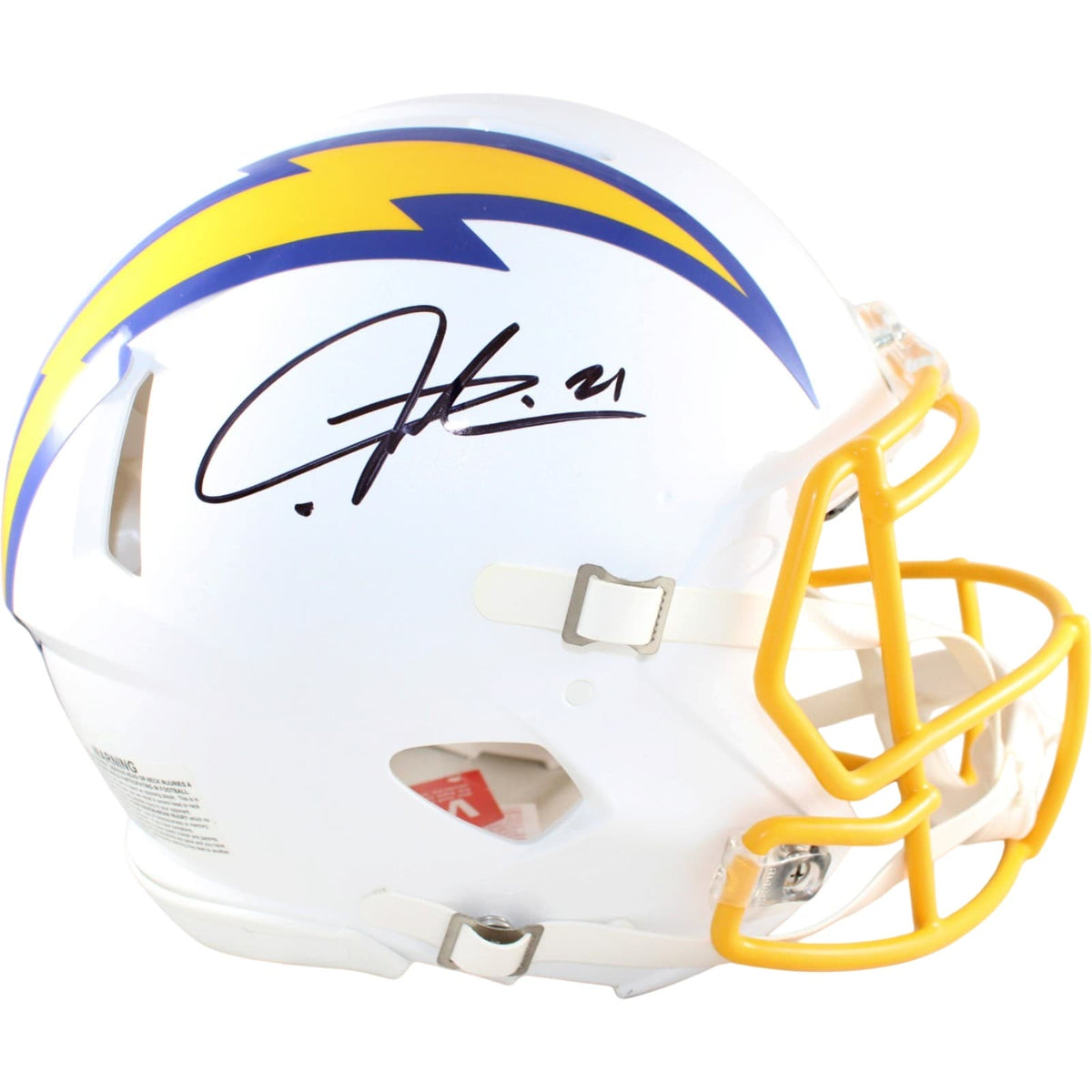 LaDainian Tomlinson Los Angeles Chargers Signed Full Size Helmet - San Diego Chargers Pro Rush Beckett WIT Beckett-Powers Sports Memorabilia