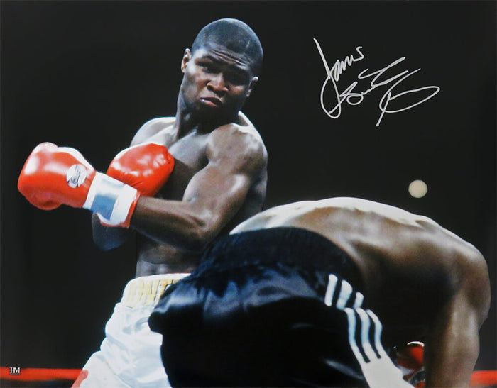 James Toney Autographed Boxing 16x20 Photo with Lights Out-Powers Sports Memorabilia