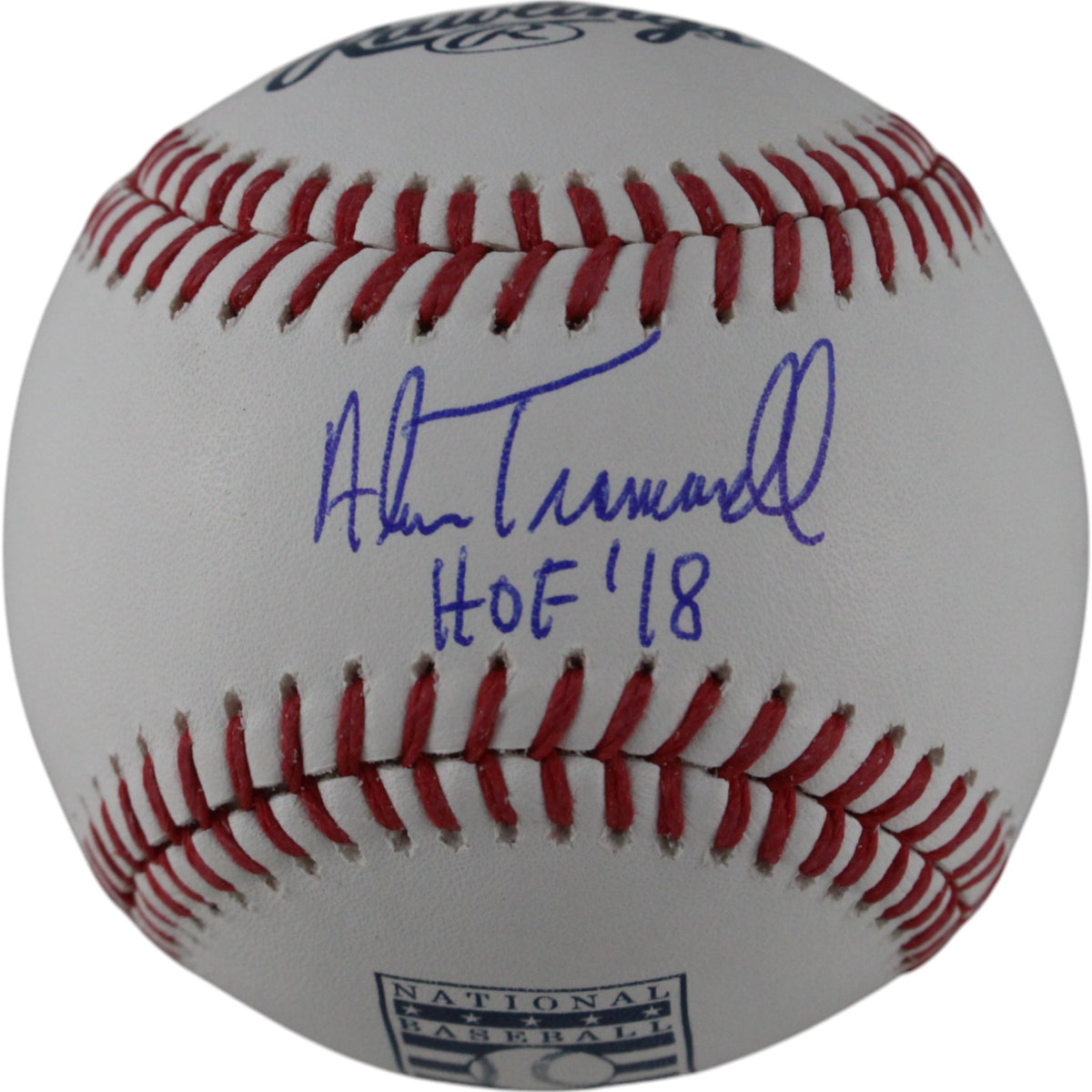 Alan Trammell Detroit Tigers OML HOF Signed Baseball HOF-Powers Sports Memorabilia