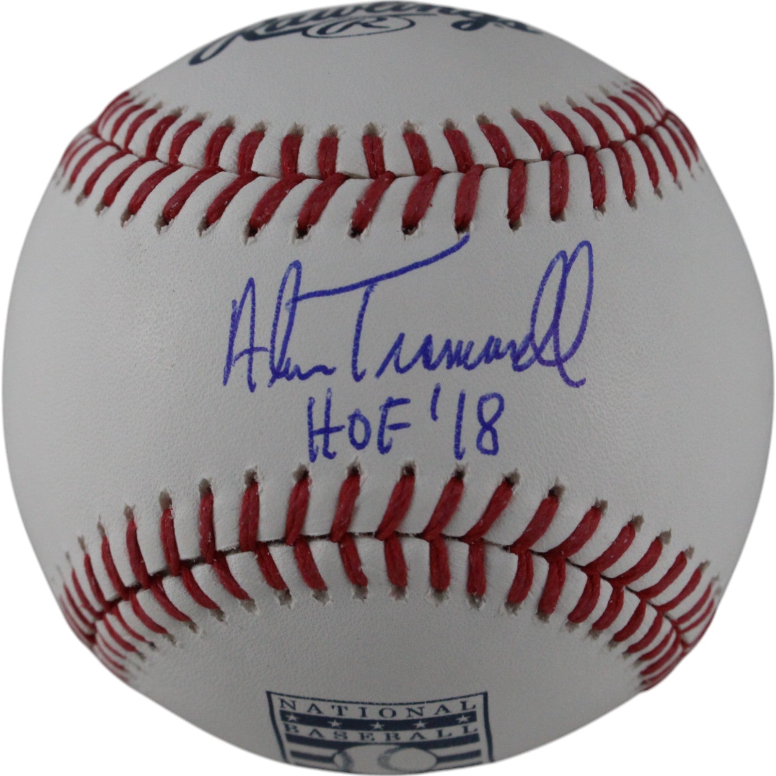 Alan Trammell Detroit Tigers OML HOF Signed Baseball HOF-Powers Sports Memorabilia