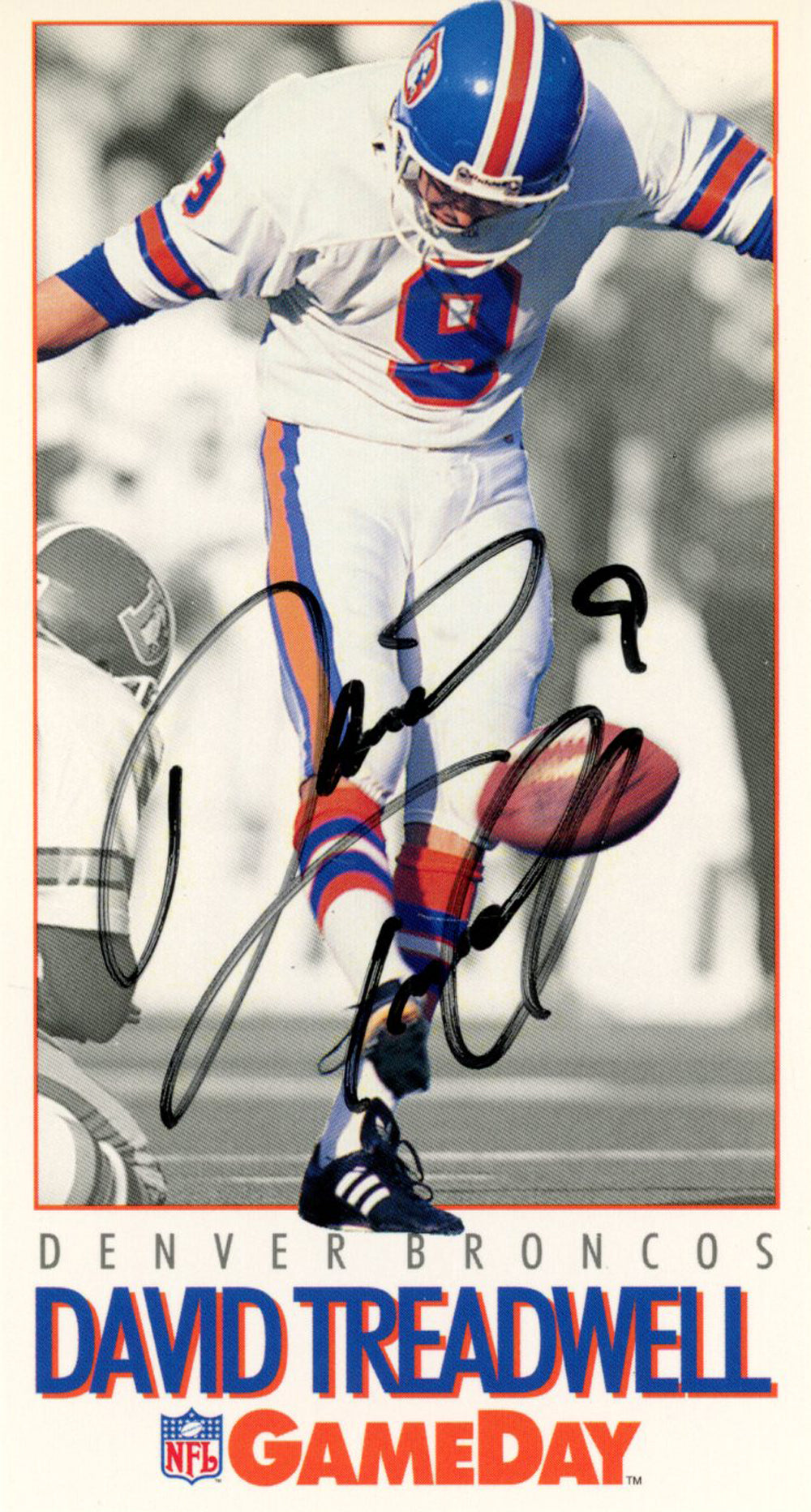David Treadwell Denver Broncos Signed Card - 1992 Gameday #172 Beckett Beckett-Powers Sports Memorabilia