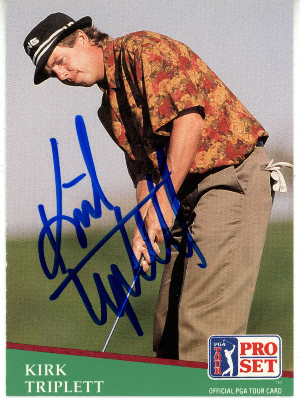Kirk Triplett Pga Signed Card - 1991 Pro Set #150 Beckett Beckett-Powers Sports Memorabilia