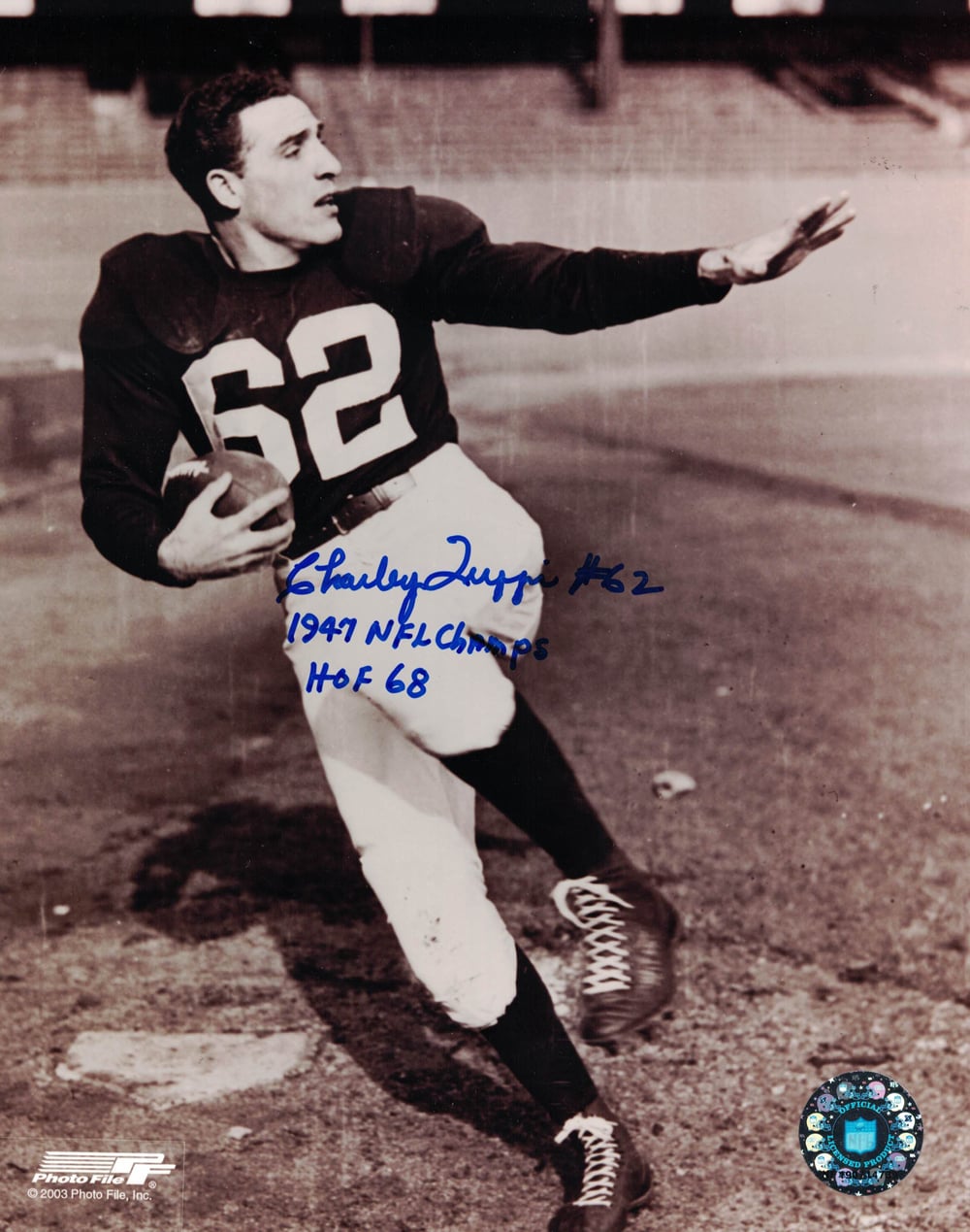 Charley Trippi Signed Chicago Cardinals 8x10 Photo 2 Insc-Powers Sports Memorabilia