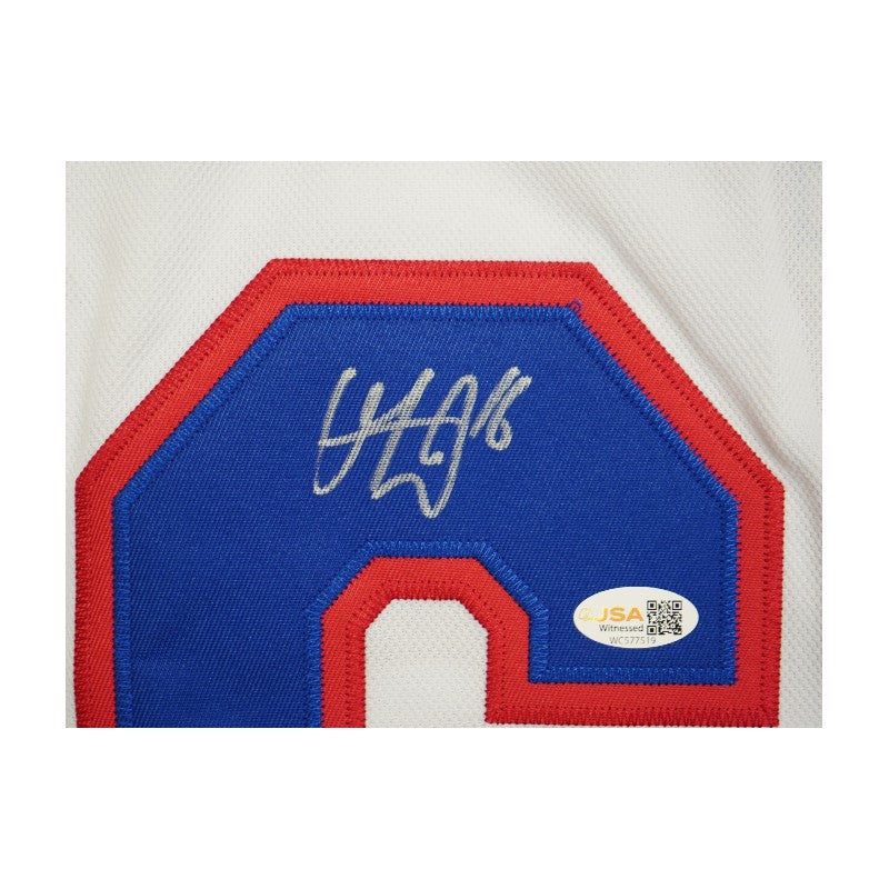 Vincent Trocheck 2026 USA Olympic Team Signed Inscribed White USA Jersey JSA Holo Only-Powers Sports Memorabilia