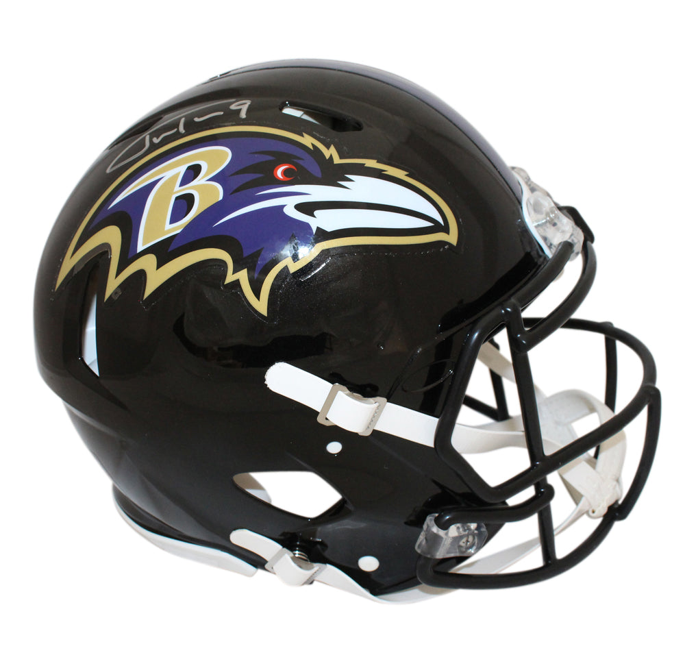 Justin Tucker Baltimore Ravens Signed Full Size Helmet - Authentic Speed Beckett Beckett-Powers Sports Memorabilia