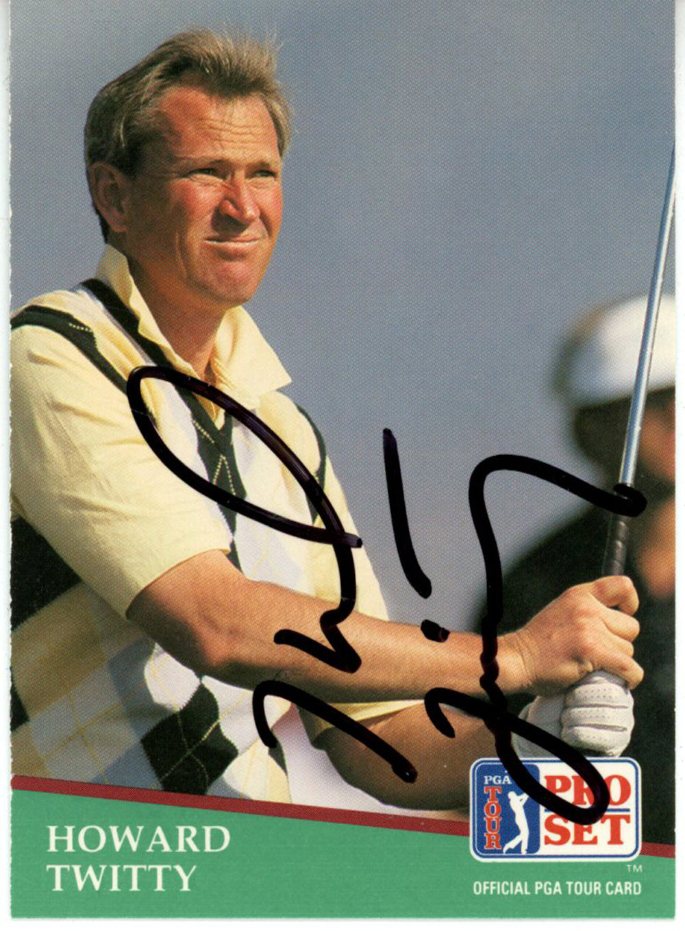 Howard Twitty Pga Signed Card - 1991 Pro Set #182 Beckett Beckett-Powers Sports Memorabilia