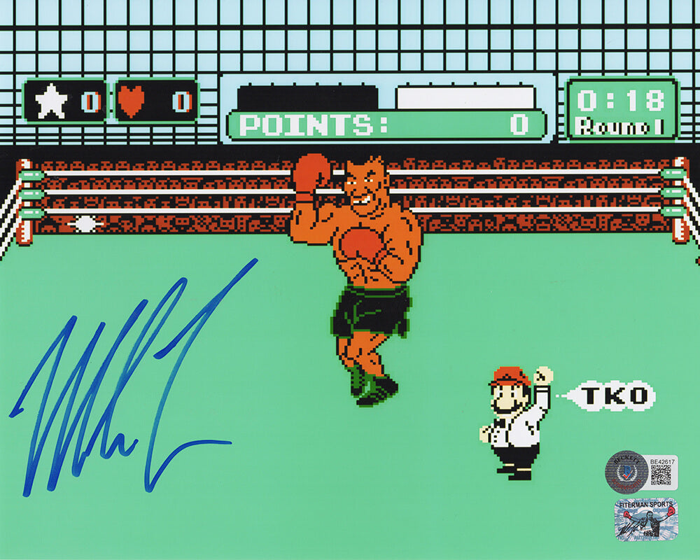 Mike Tyson Autographed Nintendo Mike Tyson's Punch Out Video Game 8x10-Powers Sports Memorabilia