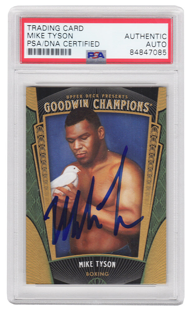 Mike Tyson Autographed 2015 UD Goodwin Champions Boxing Card #5 (PSA/DNA Encapsulated)-Powers Sports Memorabilia